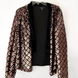 Bronze and Black Sequin Blazer